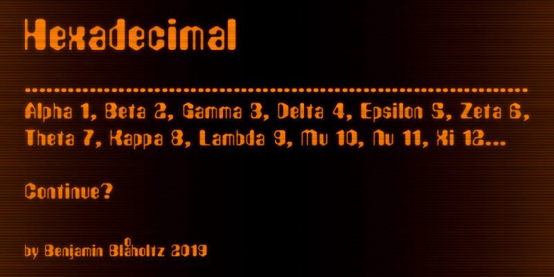 Hexadecimal Carattere