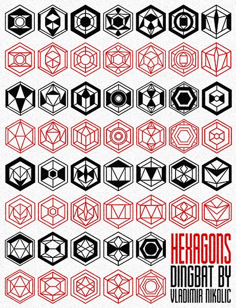 Hexagons Czcionka