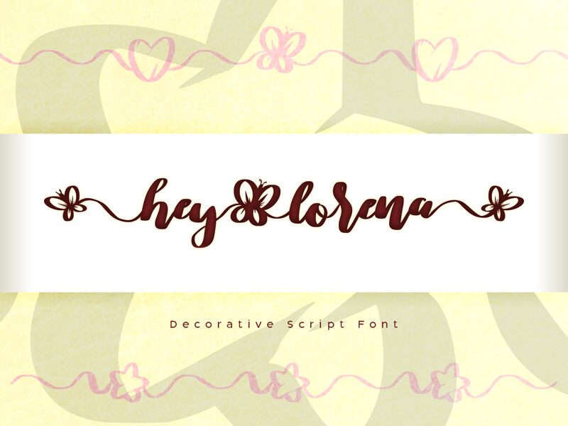 hey lorena Schriftart