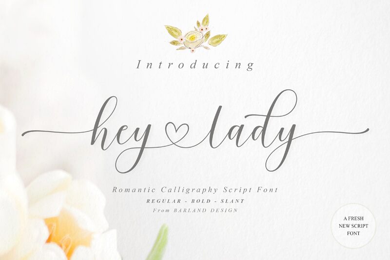 Hey Lady Schriftart