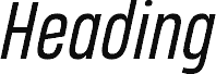 Heading Pro Trial Book Italic
