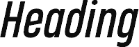 Heading Pro Trial Italic