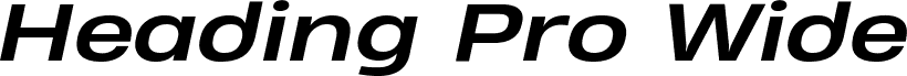 Heading Pro Wide Trial Bold Italic