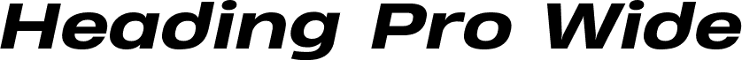 Heading Pro Wide Trial ExtraBold Italic