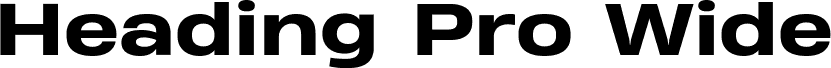 Heading Pro Wide Trial ExtraBold