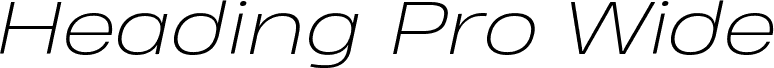 Heading Pro Wide Trial ExtraLight Italic