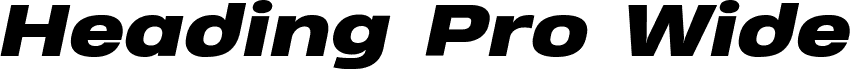 Heading Pro Wide Trial Heavy Italic