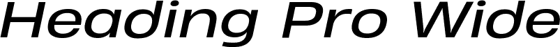 Heading Pro Wide Trial Italic