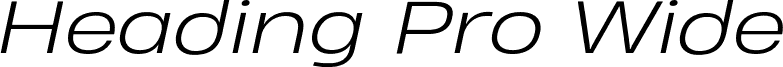 Heading Pro Wide Trial Light Italic