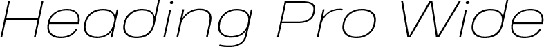 Heading Pro Wide Trial Thin Italic