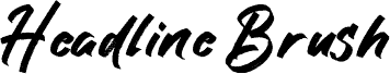 Headline Brush Demo Schriftart