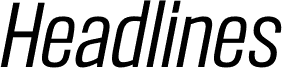 Headlines Regular Italic