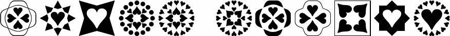 Preview of the Heart Things font