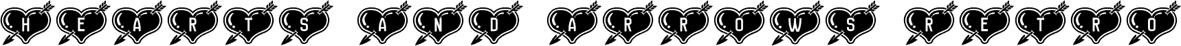 Hearts and Arrows Retro Regular písmo
