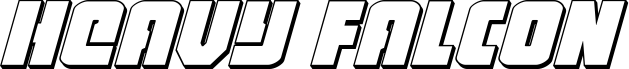 Heavy Falcon 3D Italic