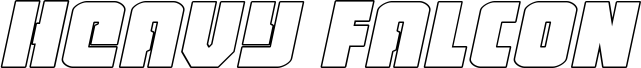 Heavy Falcon Outline Italic