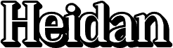 Anteprima del carattere HeidanRounded-ExtrudeRight Demo