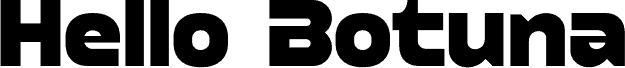 Hello Botuna Regular font