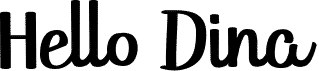 Hello Dina Script