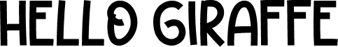 HELLO GIRAFFE Italic font | Fonts2u.com