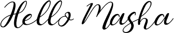 Hello Masha Italic