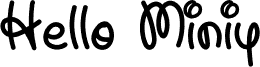 Hello Miniy 字体预览