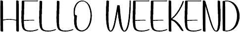 Preview of the Hello Weekend font