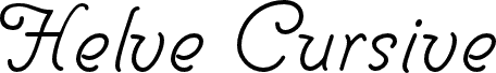 Helve Cursive