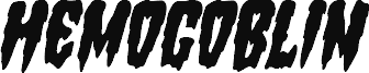 Náhled písma Hemogoblin Condensed Italic