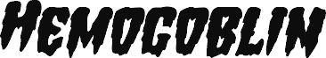 Náhled písma Hemogoblin Staggered Italic