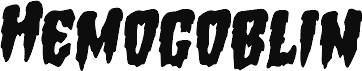 Náhled písma Hemogoblin Staggered Rotalic
