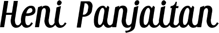 Heni Panjaitan Bold Italic
