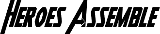 Heroes Assemble Bold Italic