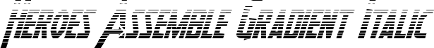 Heroes Assemble Gradient Italic