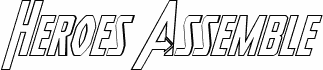 Heroes Assemble Outline Italic