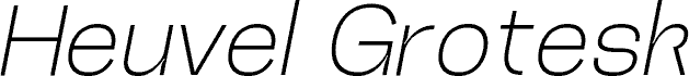 Heuvel Grotesk DEMO ExtLt Ita шрифт