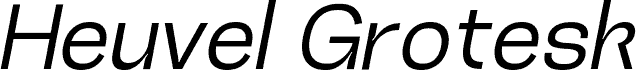 Heuvel Grotesk DEMO Italic шрифт