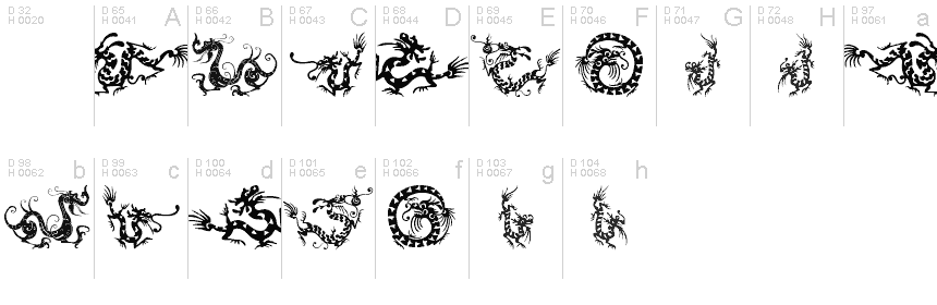 HFF Chinese Dragon font | Fonts2u.com