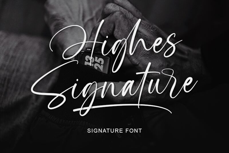 Highes Signature Schriftart