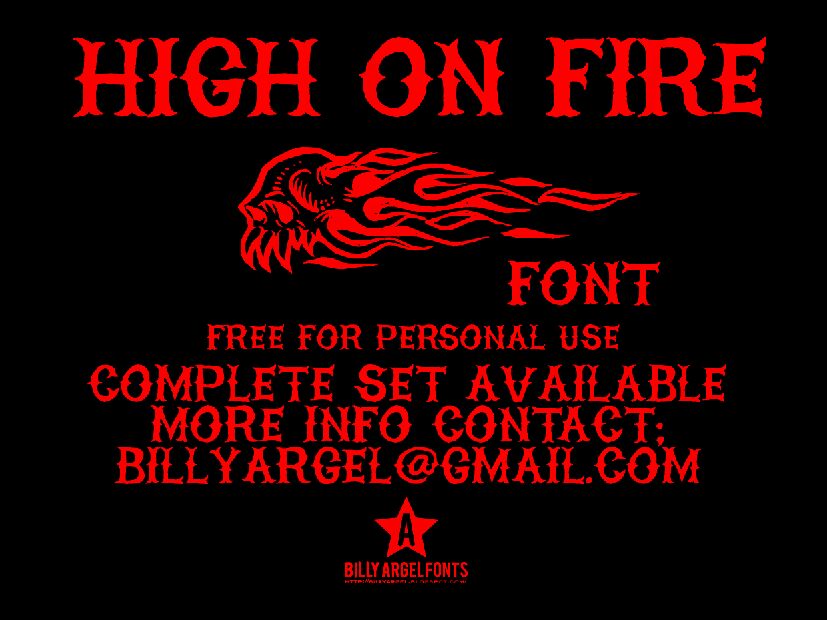 HIGH ON FIRE Schriftart