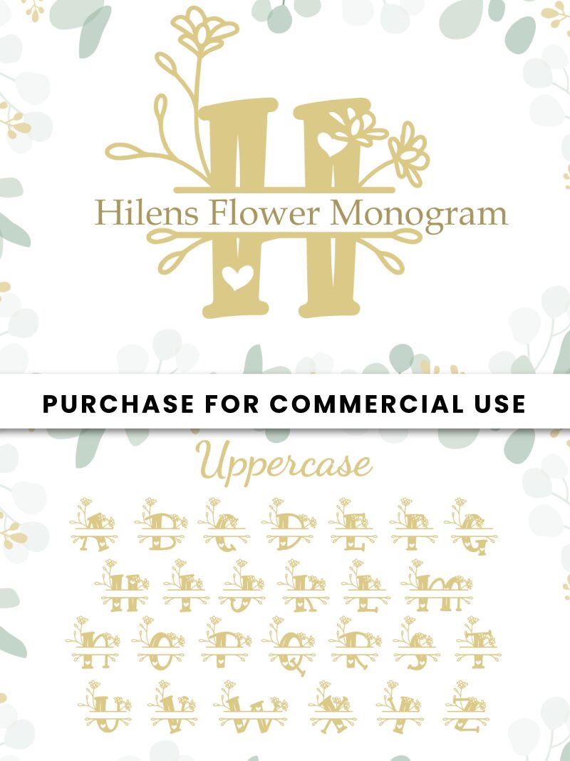 Hilens Flower Monogram Czcionka