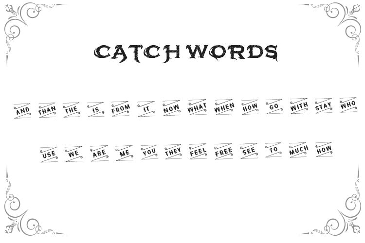 Hipotesis Catchword Schriftart