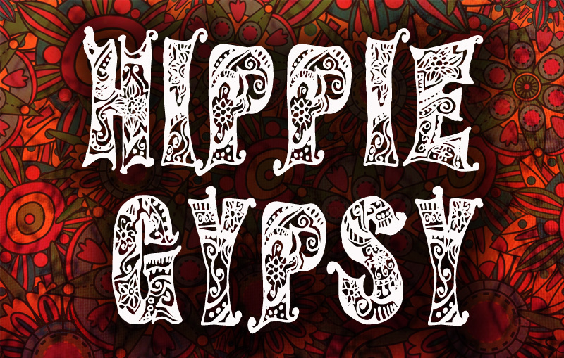 Hippie Gypsy Czcionka