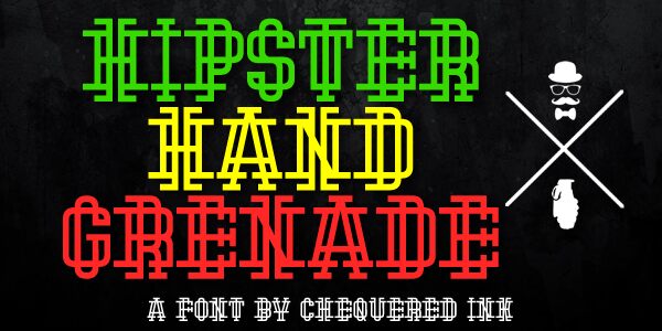 Hipster Hand Grenade Czcionka