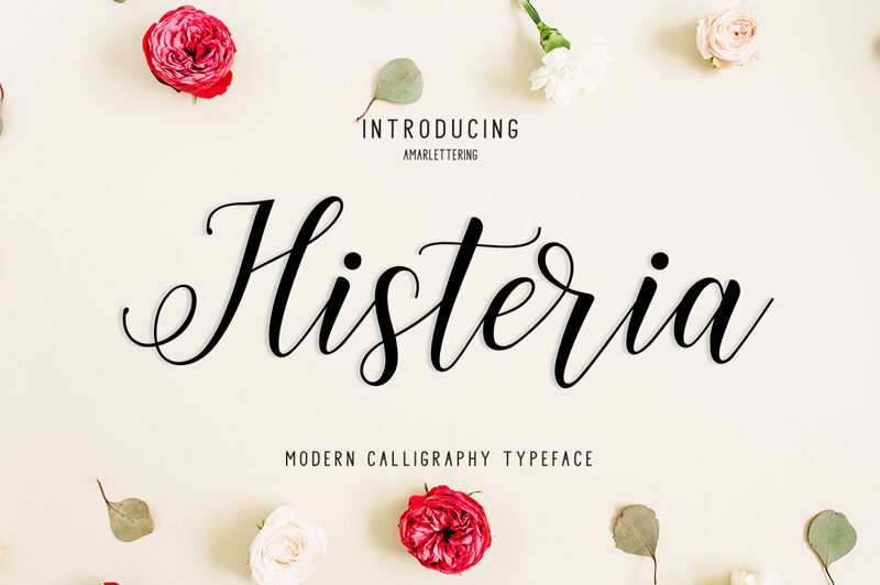 Histeria Script Carattere