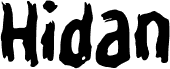 Preview of the Hidan font