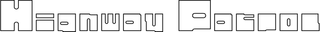 Preview of the Highway Patrol-Hollow font