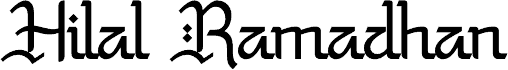 Hilal Ramadhan 字体