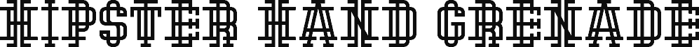 Preview of the Hipster Hand Grenade font
