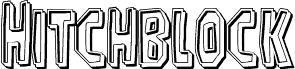 Preview of the Hitchblock Engraved font